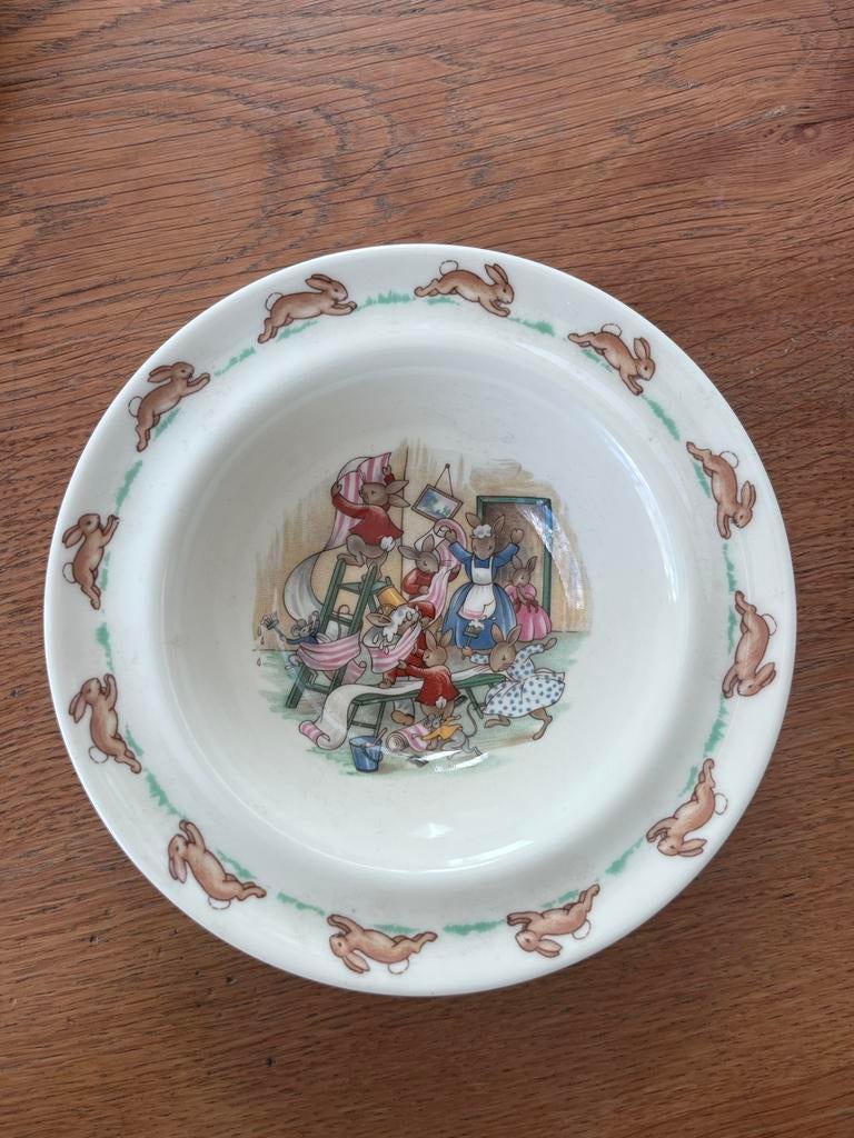 2 Bunnykins papbordje/schaaltje - English Fine Bone China, Ophalen of Verzenden, Zo goed als nieuw, Bord(en), Overige stijlen