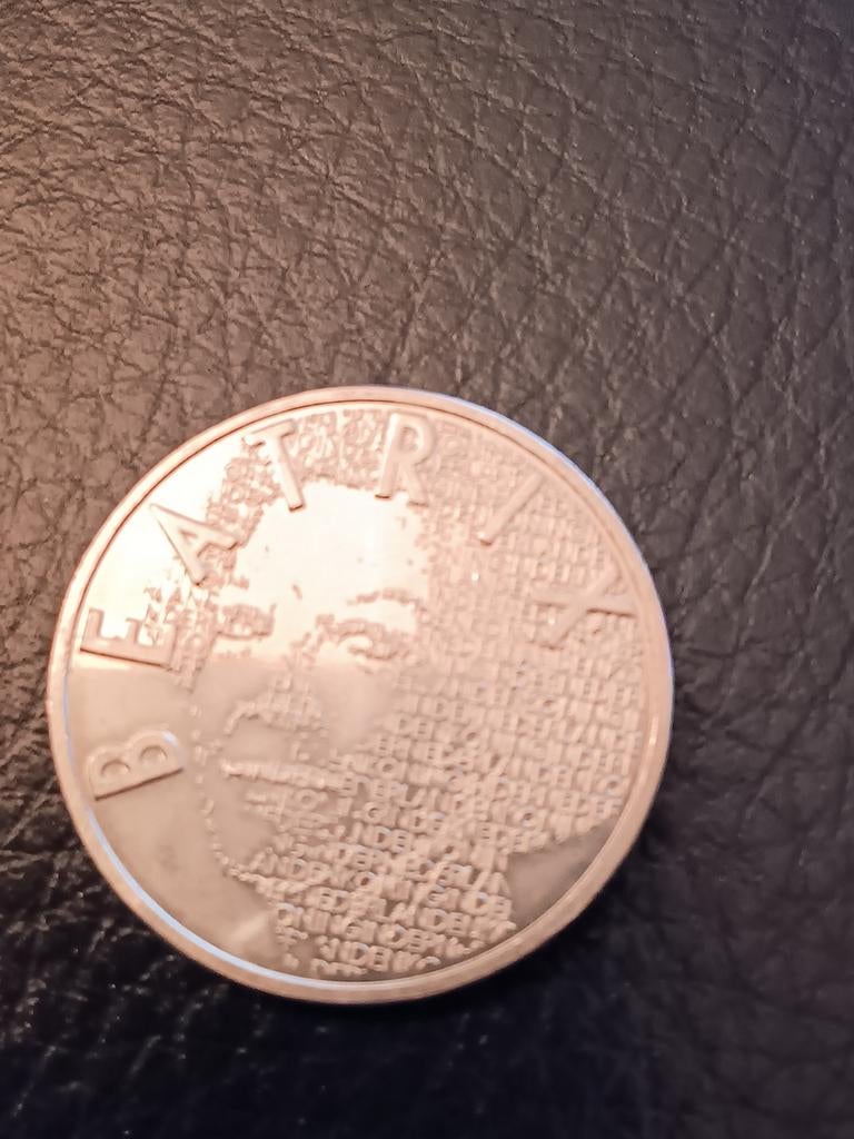 Zilveren vijfje Vincent van Gogh, Postzegels en Munten, Ophalen of Verzenden, Koningin Beatrix, Euro's