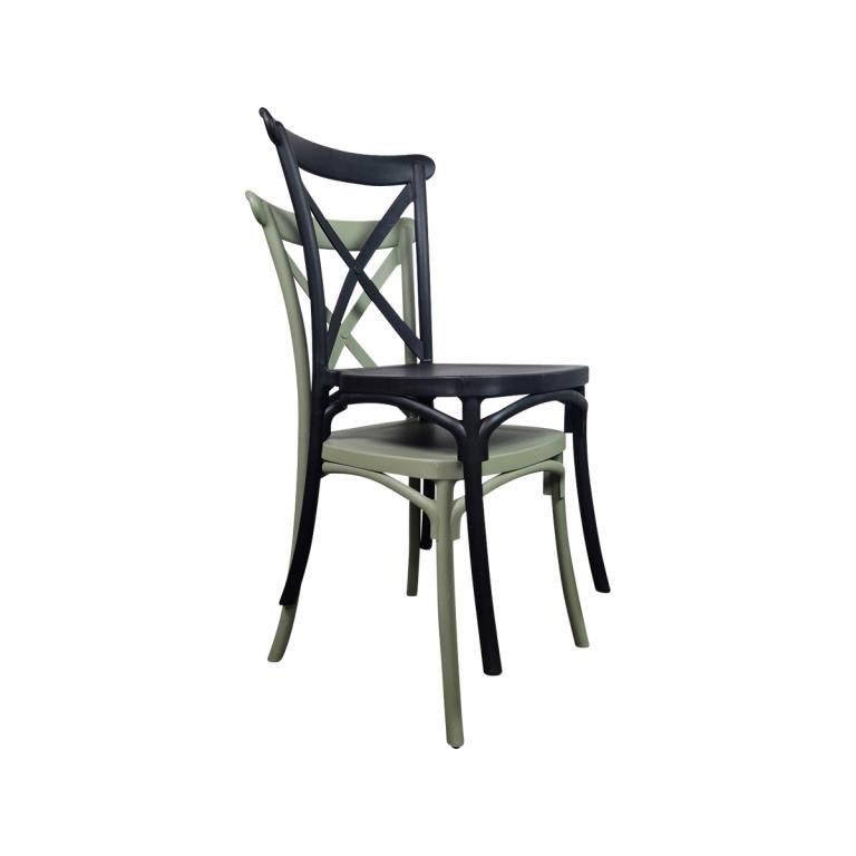 Landelijke houten cross eetkamerstoelen Silea alsie  68, Ophalen of Verzenden, Nieuw, Bruin, Vijf, Zes of meer stoelen