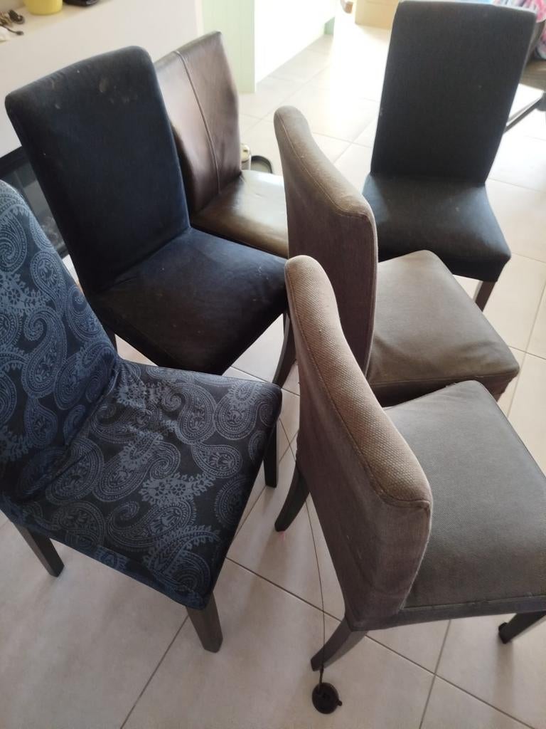 Gratis 6 IKEA stoelen, Ophalen, Gebruikt, Overige kleuren, Stof