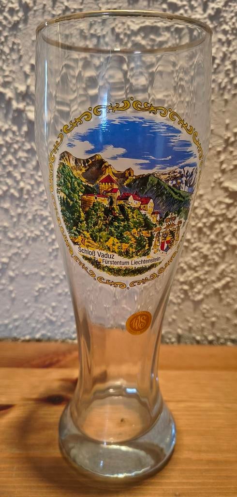 Bierglas Liechtenstein 0,5 liter, Verzamelen, Biermerken, Ophalen of Verzenden, Zo goed als nieuw, Glas of Glazen, Overige merken