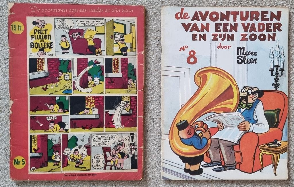 Piet Fluwijn en Bolleke | 6 albums | Marc Sleen | Het Volk, Gelezen, Marc Sleen, Ophalen of Verzenden, Meerdere stripboeken