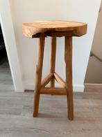 Houten decoratie kruk, robuust design, zo goed als nieuw, Ophalen, Zo goed als nieuw, Hout