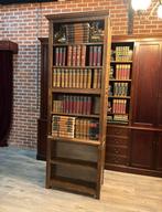 Boekenkast eikenhout dubbelzijdig - room divider, Ophalen, 100 tot 150 cm, 200 cm of meer, Eikenhout