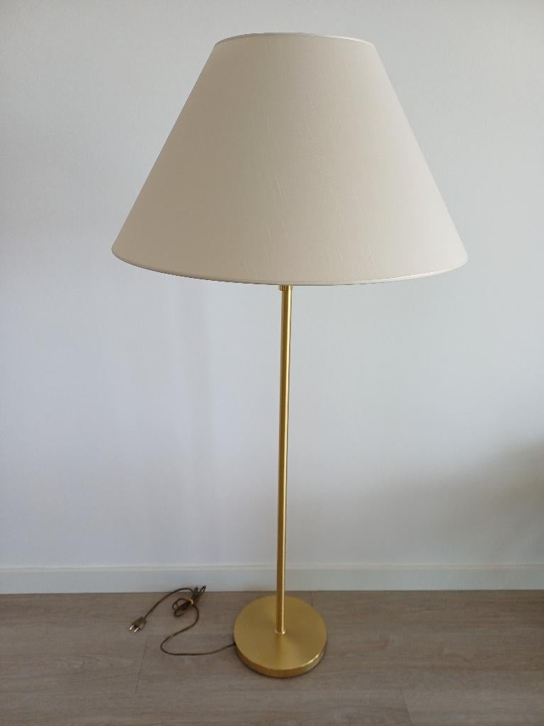 Dijkstra messing vloerlamp met swinging arm, Ophalen, Zo goed als nieuw, 150 tot 200 cm