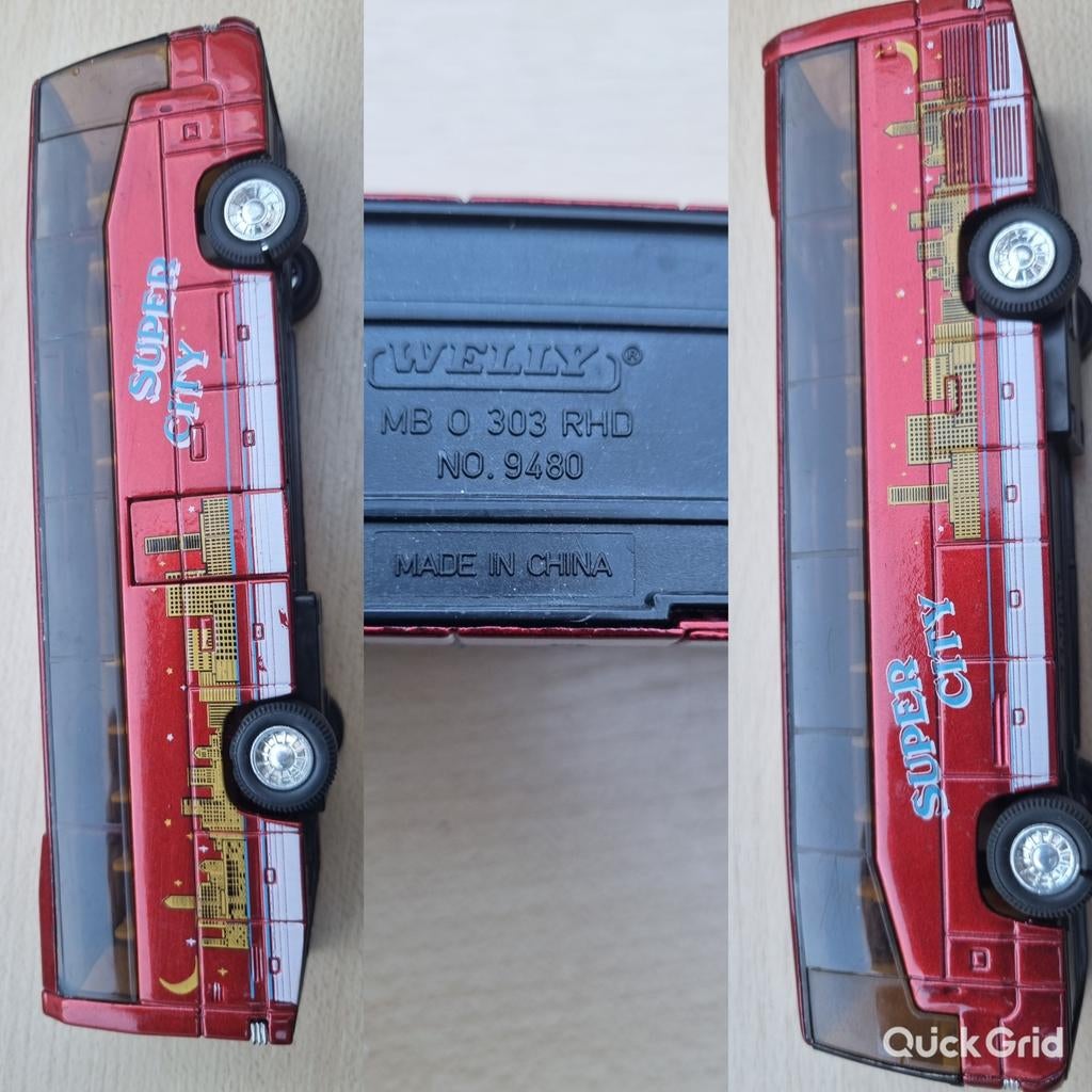 Welly Super City Bus Mercedes-Benz O303 RHD modelbus, Ophalen of Verzenden