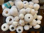 Restant witte katoenen bollen, verschillende diktes, Hobby en Vrije tijd, Breien en Haken, Ophalen of Verzenden, Gebruikt, Breien of Haken