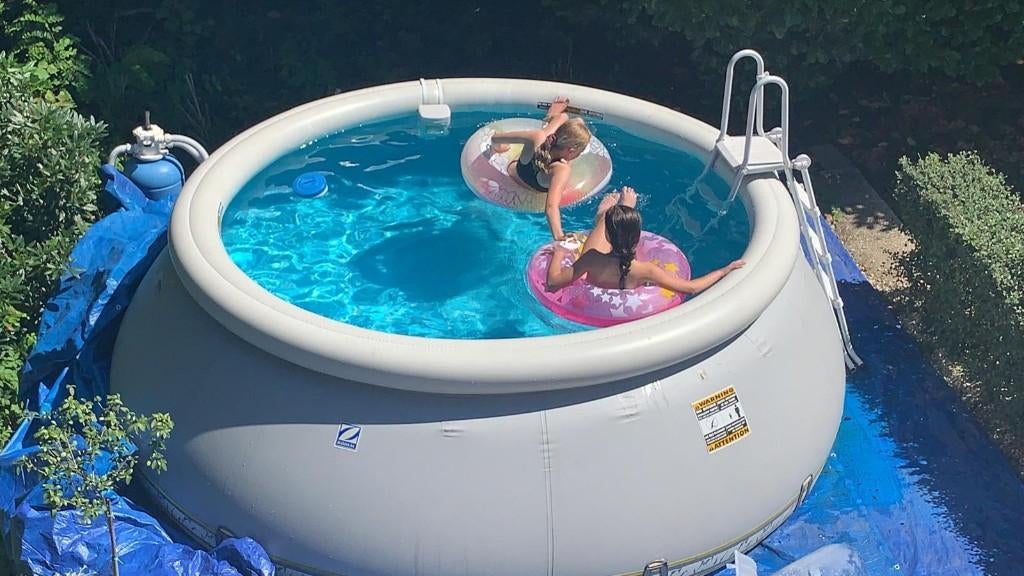 zodiac zwembad, Tuin en Terras, Gebruikt, Rond, 300 cm of meer, Opzetzwembad