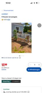 1 volle pak houten terrastegels, 9 stuks, Tuin en Terras, Ophalen of Verzenden, Nieuw