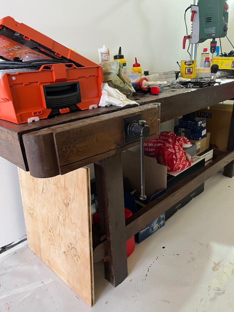 Oude werkbank, Ophalen, Gebruikt, Minder dan 70 cm, Bankschroef