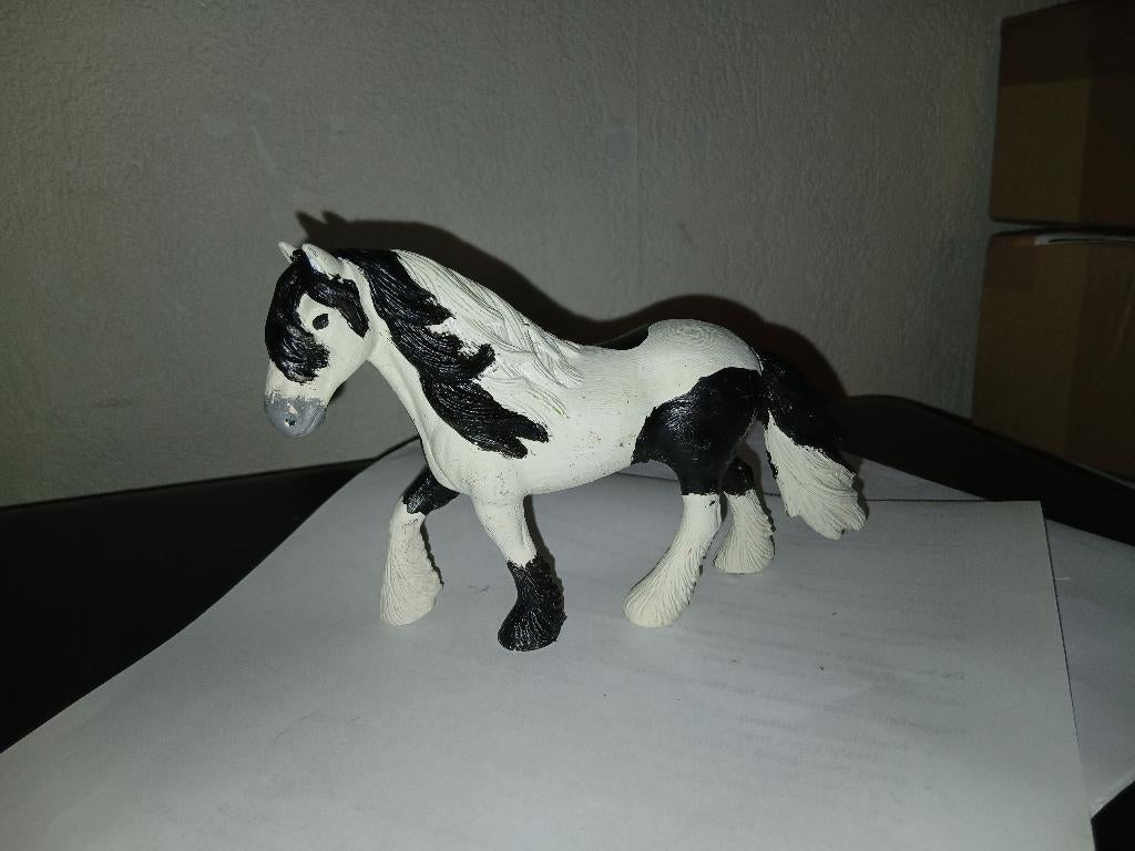 Schleich Clydesdale repainted, dierfiguur, Ophalen of Verzenden, Gebruikt, Paard, Beeldje of Figuurtje