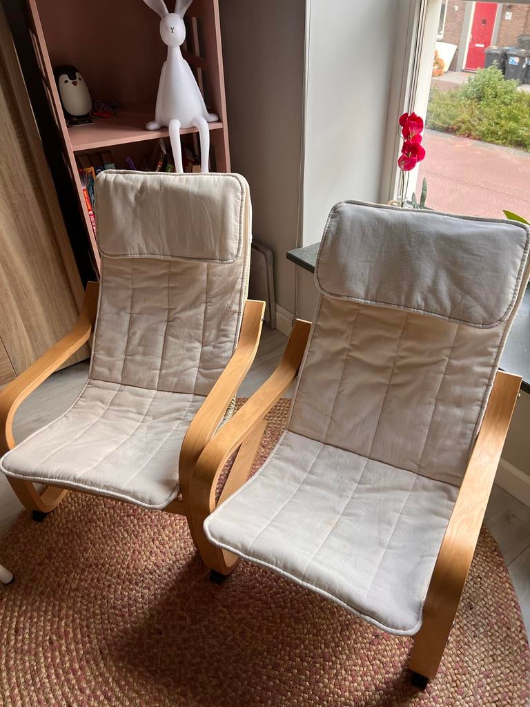 IKEA kinder fauteuil stoeltjes Poang 2 stuks, Ophalen, Gebruikt, Overige typen