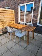 Tuinstoelen 4 stuks webbing zand Kwantum, Tuin en Terras, Tuinsets en Loungesets, Ophalen