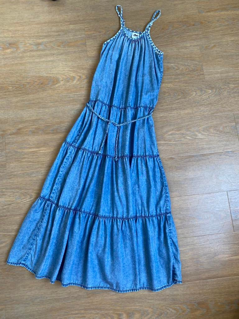 Shoeby JM lange jurk van soepele spijkerstof in maat 146/152, Ophalen of Verzenden, Zo goed als nieuw, Meisje, Jurk of Rok