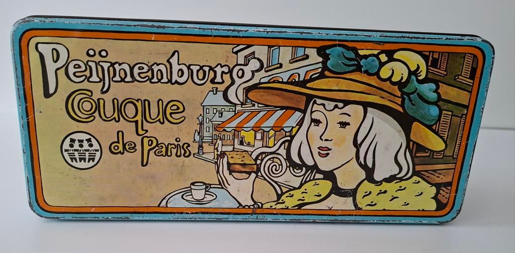 Vintage Peijnenburg Cuque de Paris blik., Verzamelen, Blikken, Ophalen, Gebruikt, Overige