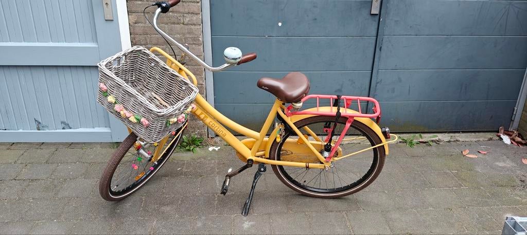 Cortina U4 fiets 24 inch geel, Fietsen en Brommers, Fietsen | Meisjes, Ophalen, Cortina U4 transportfiets, Versnellingen, Gebruikt