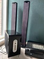 Tannoy Arena Highline 500  5.1 set met Denon 3808 reciever, Gebruikt, Complete surroundset, 120 watt of meer, Ophalen