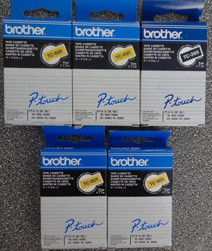 5x   Brother P-Touch labelprinter cartridges  (nr-18), Computers en Software, Printerbenodigdheden, Nieuw, Printertape, Ophalen of Verzenden