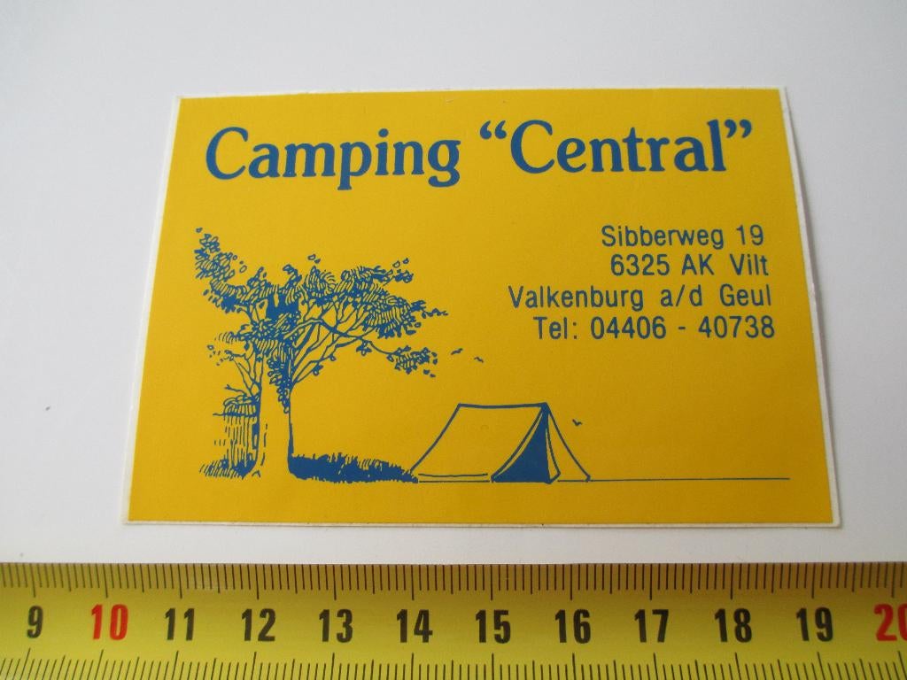 sticker Valkenburg a/d Geul Vilt  Camping Central Sibberweg, Ophalen, Zo goed als nieuw