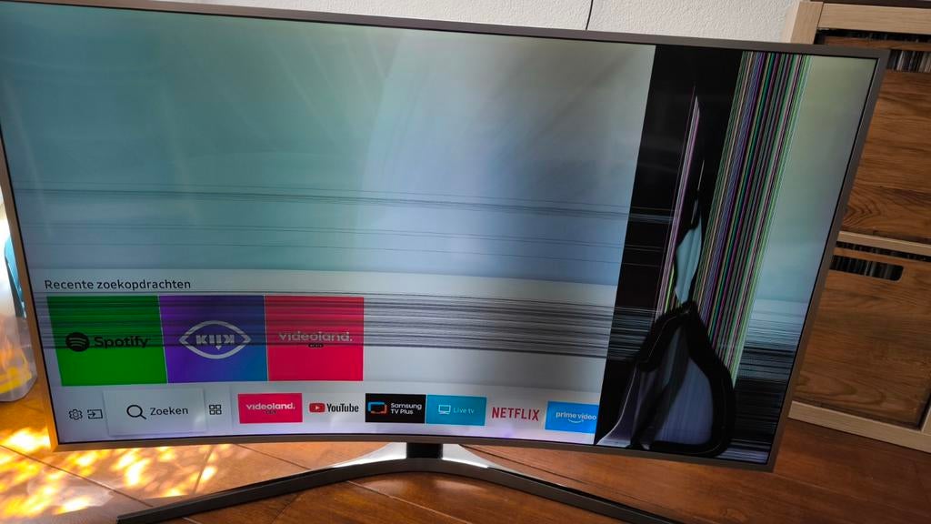 Samsung 4k 49" TV UE49MU6650 curved 49 inch beschadigd, Ophalen, 50 Hz, LCD, Samsung
