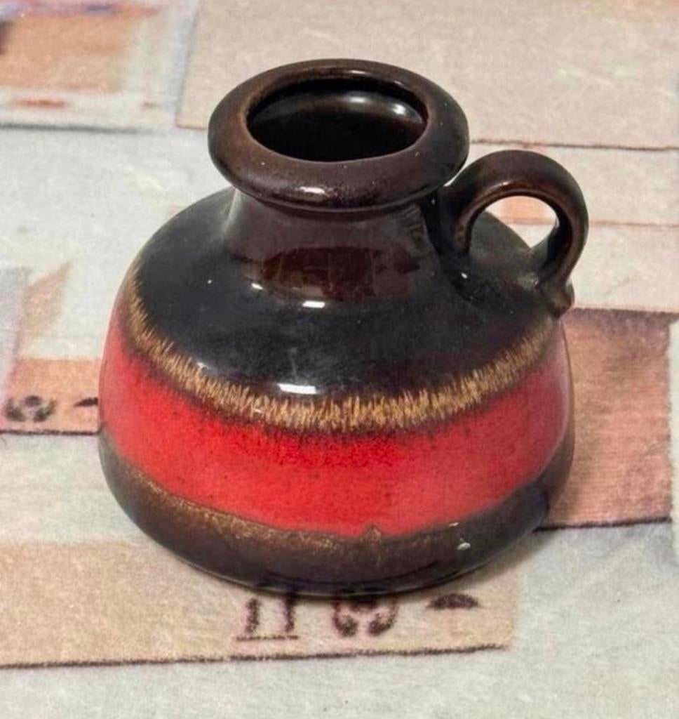 Vintage Kan Vaas Scheurich Keramik West-Germany van Keramiek, Ophalen of Verzenden