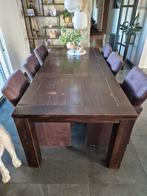 Gratis afhalen eettafel met 6 stoelen, Ophalen, Gebruikt, 50 tot 100 cm, Rechthoekig