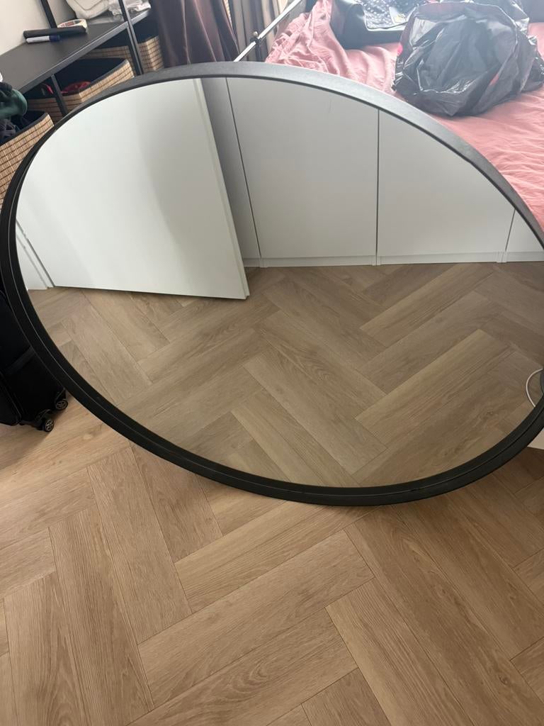 Zware Grote Ronde Spiegel, Huis en Inrichting, Woonaccessoires | Spiegels, 100 tot 150 cm, Rond, Nieuw, Ophalen of Verzenden