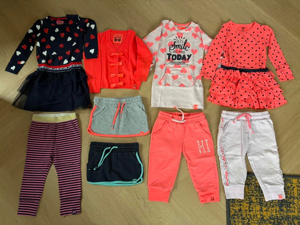 Z8 kledingpakket maat 92/98 9 items, Ophalen of Verzenden, Zo goed als nieuw, Meisje, Jurk of Rok