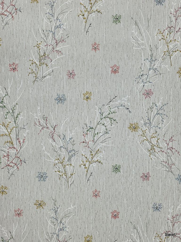 6994 Vintage delicaat jaren 50 60 behang met takjes swiet, Huis en Inrichting, Stoffering | Behang, Verzenden, Minder dan 10 m²