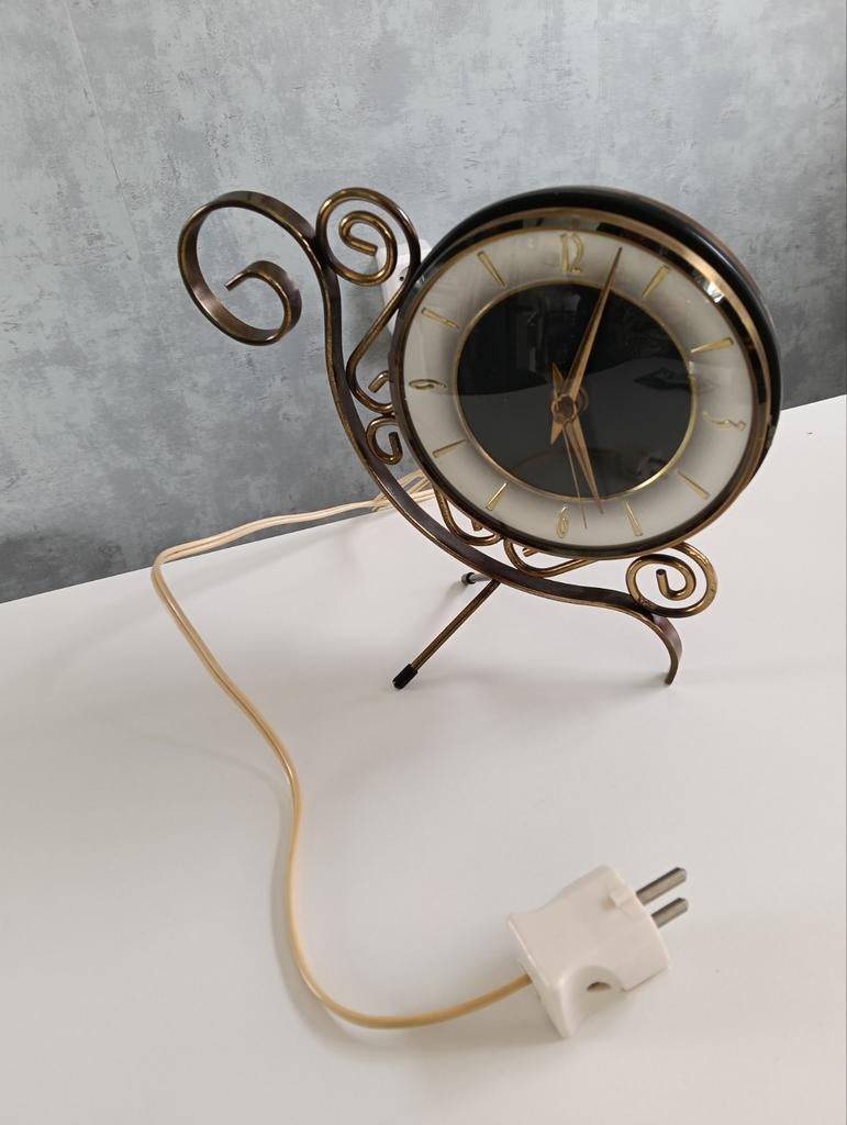 Vintage elektrische tafelklok, Antiek en Kunst, Antiek | Klokken, Ophalen of Verzenden