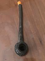 Antieke decoratieve pijp met gedetailleerd snijwerk, Verzamelen, Ophalen of Verzenden, Gebruikt
