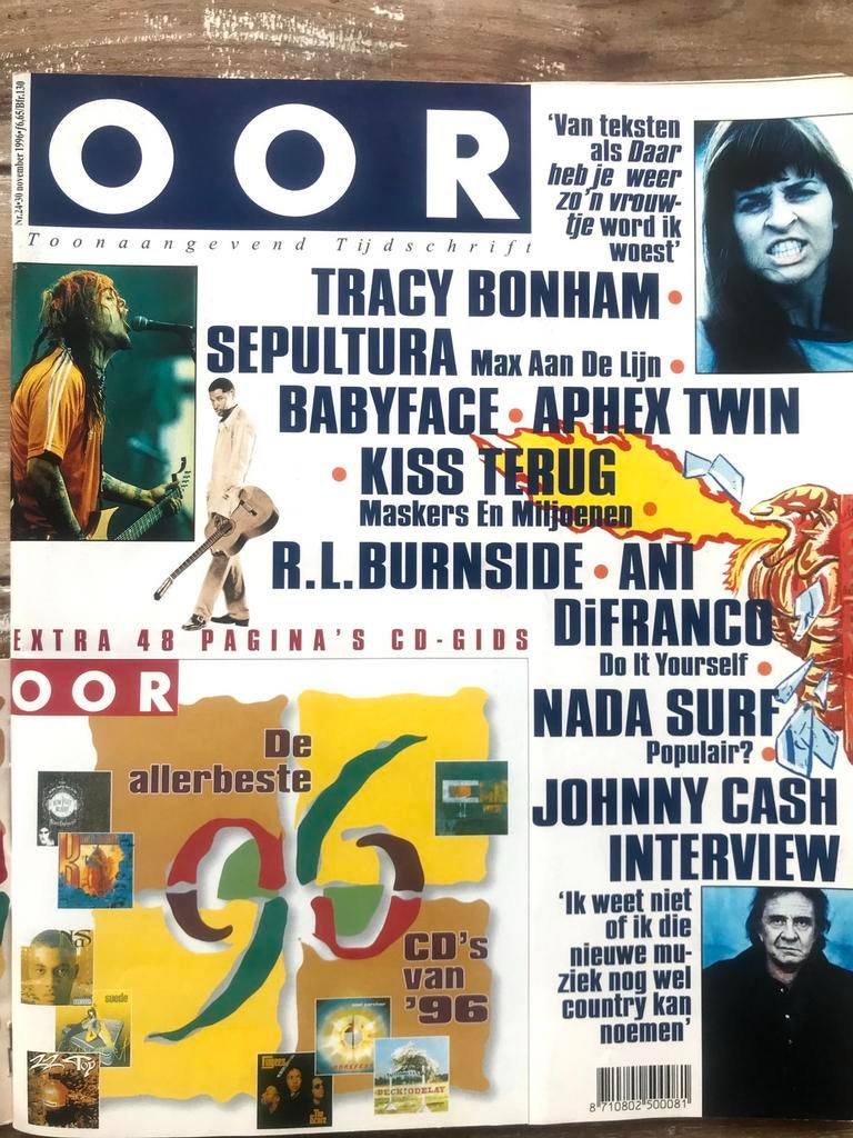 OOR Magazine 1996 KISS Johnny Cash SEPULTURA Nada Surf CALE, Boeken, Ophalen of Verzenden, Zo goed als nieuw, Muziek, Film of Tv