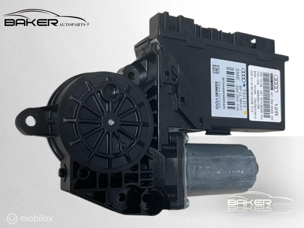 Raammotor rechtsvoor Audi A8 D3 5.2 S8 ('02-'10) 4E1959802B, Auto-onderdelen, Ruiten en Toebehoren, Audi, Gebruikt, Audi, Ophalen of Verzenden