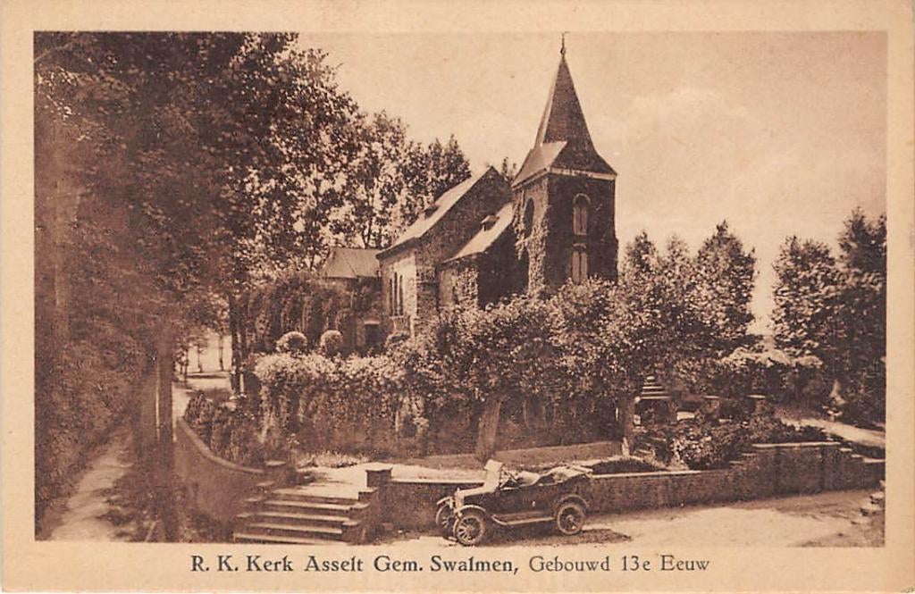 R.K. Kerk te Asselt Gem. Swalmen Roermond Auto Limburg, Verzenden, Voor 1920, Ongelopen, Limburg