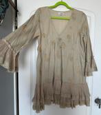 Ibizamode, a lijn jurkje , maat 36/38, Beige, Nieuw, Ophalen of Verzenden, Maat 36 (S)