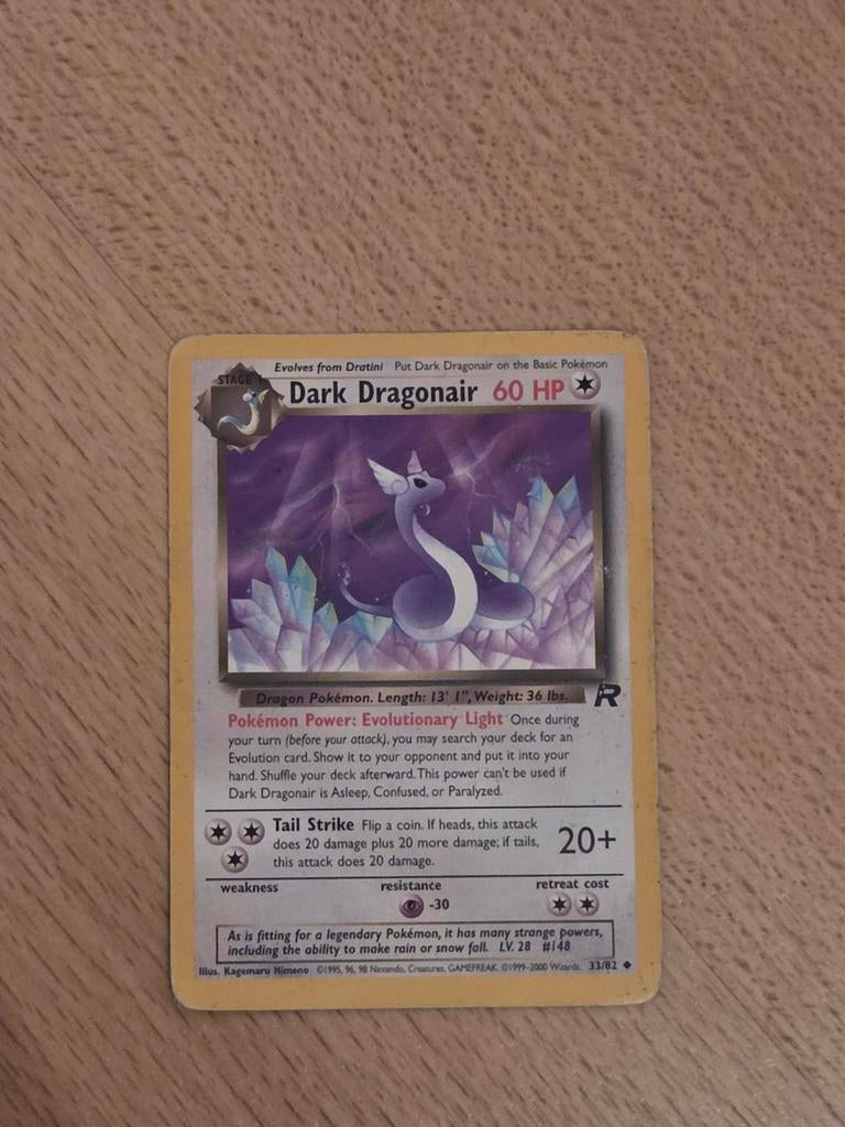Pokemon kaart Dark Dragonair, Ophalen of Verzenden, Zo goed als nieuw