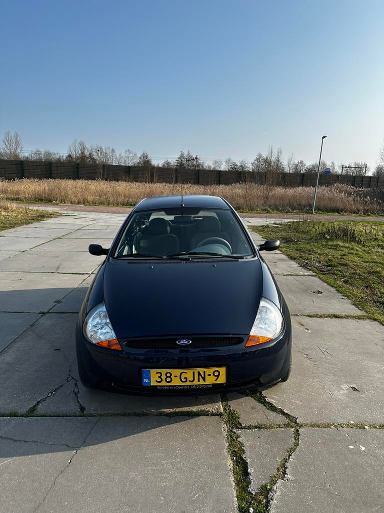Ford Ka 1.3 I 44KW 2008 Blauw, Auto's, Voorwielaandrijving, 1299 cc, 31 €/maand, 4 cilinders