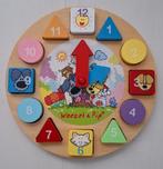 Woezel en Pip houten klok puzzel, Ophalen, Zo goed als nieuw, Puzzelen