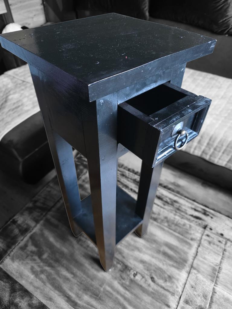 Nachtkastje klassiek telefoonkastje, Ophalen, Gebruikt, Minder dan 45 cm, 55 tot 70 cm