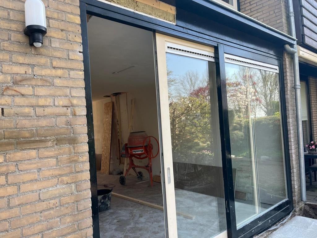 Grote Schuifpui bxh 350x255cm, Doe-het-zelf en Verbouw, Kozijnen en Schuifpuien, Ophalen, Hout, 225 cm of meer, Schuifpui