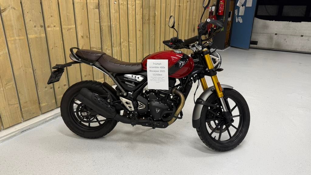 Triumph scrambler 400x 2025 12250km incl fabrieks garantie, Motoren, Motoren | Triumph, Bedrijf, Toermotor, 1 cilinder, 12 t/m 35 kW