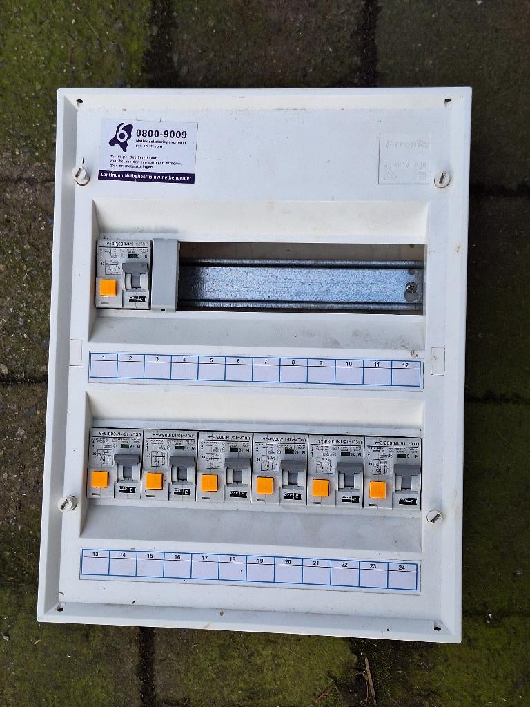 Groepenkast met aardlek automaten, Doe-het-zelf en Verbouw, Elektra en Kabels, Ophalen of Verzenden, Gebruikt, Overige typen