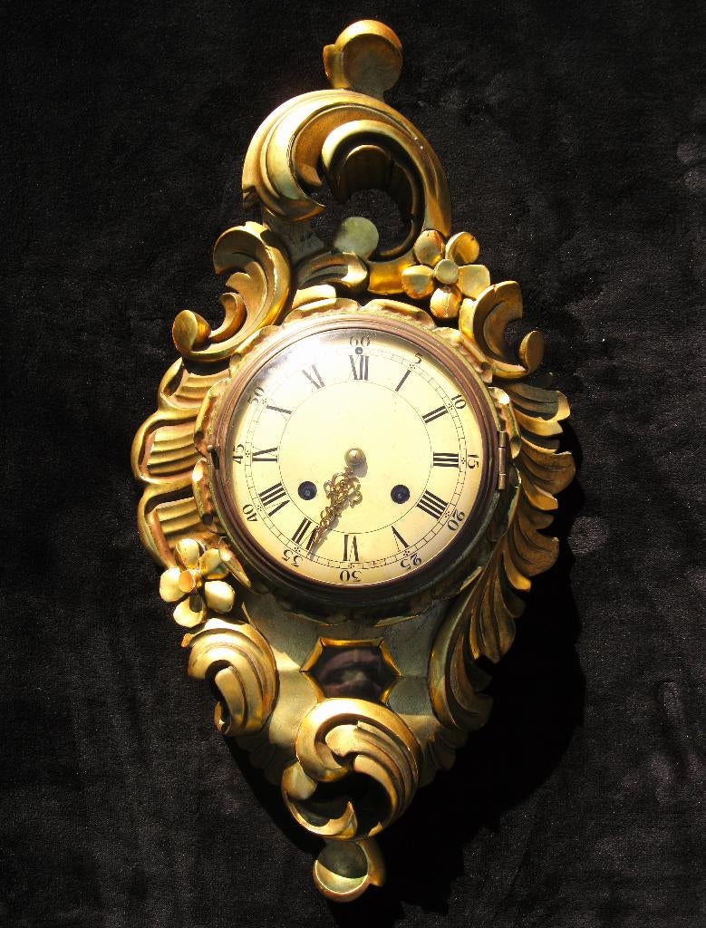 Antieke cartel wandklok muurklok, Ophalen