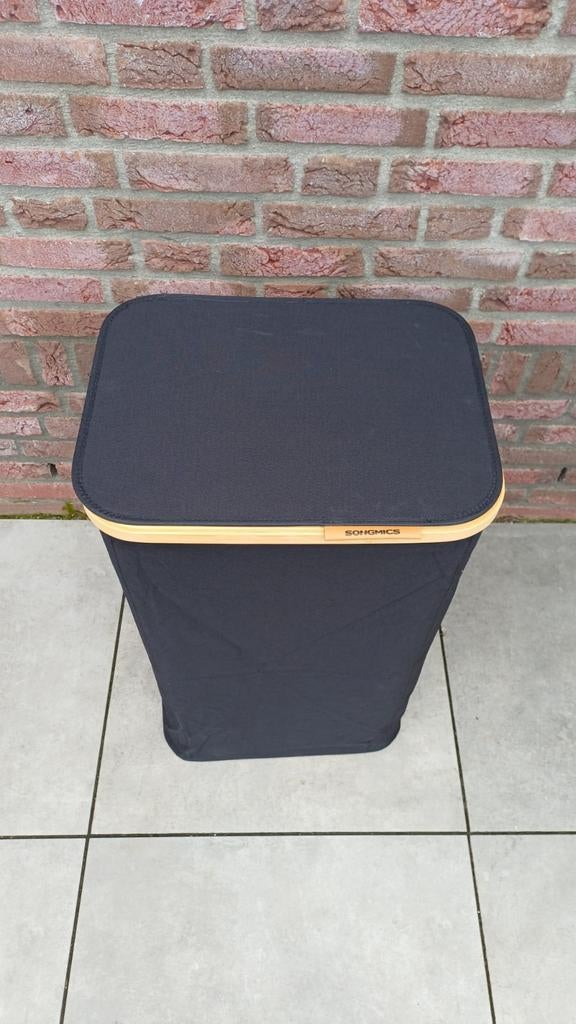Wasmand Wassorteerder 90L Zwart Stof Binnenzak 42x32x70,5, Ophalen of Verzenden, Nieuw, Zwart, Overige typen