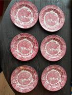 6 Wood & Sons Borden - English Scenery Roze, Gebruikt, Ophalen of Verzenden, Bord(en), Overige stijlen