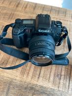 Sigma analoge spiegelreflexcamera met flitser en tas, Ophalen of Verzenden, Gebruikt, Spiegelreflex, Overige Merken