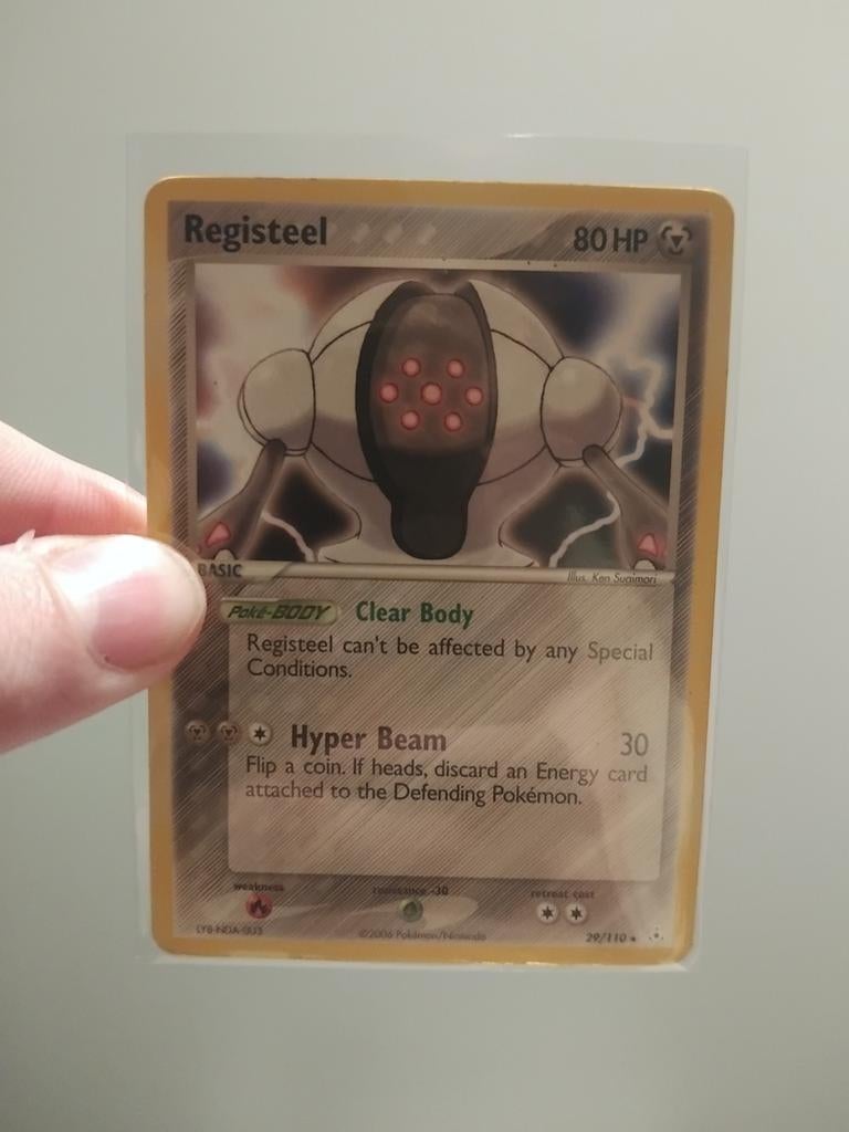 Registeel Pokémon kaart (EX Hidden Legends), Ophalen of Verzenden, Gebruikt, Losse kaart