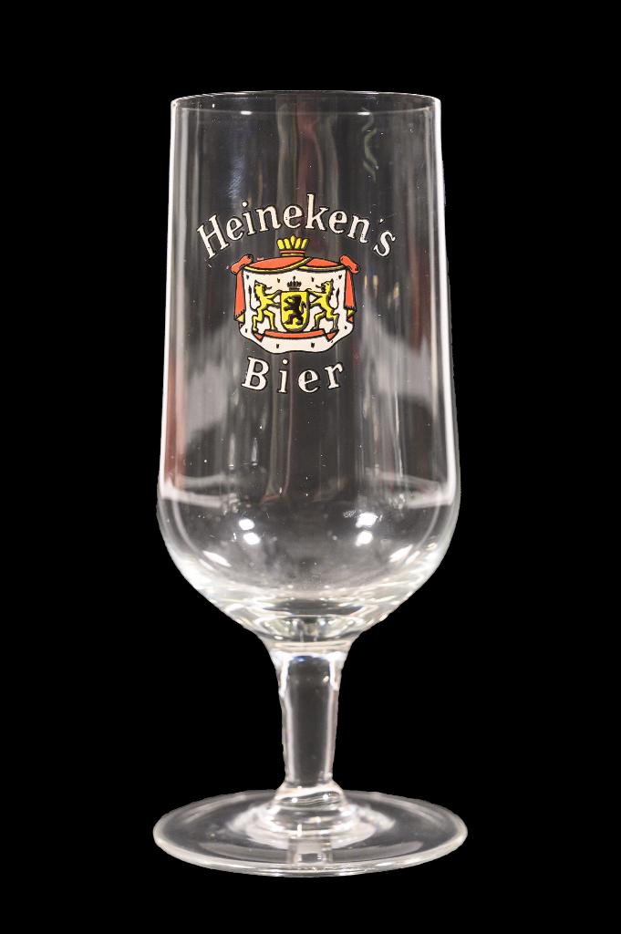 Oud Heineken's Bier voetglas, Ophalen of Verzenden, Gebruikt, Glas of Glazen, Heineken