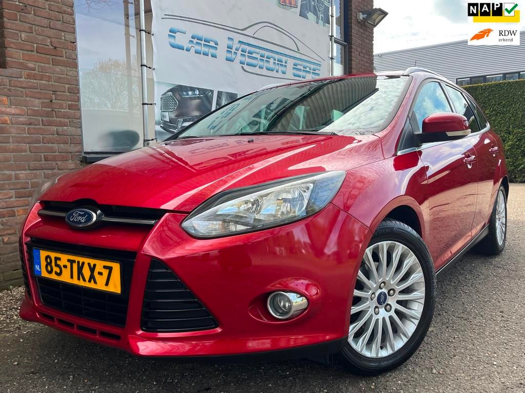 Ford Focus Wagon 1.6 TI-VCT First Edition|Trekhaak|Clima|Key, Auto's, 125 pk, Gebruikt, 4 cilinders, Leder en Stof
