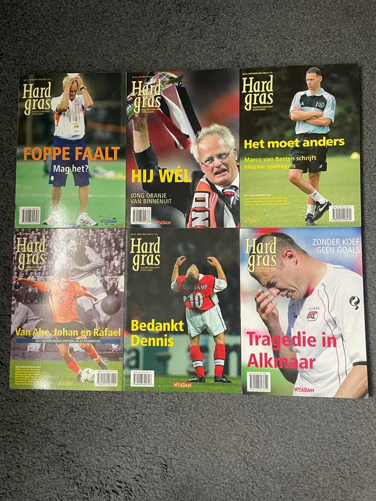 Hard Gras voetbaltijdschrift: Foppe, Van Basten, Bergkamp, A, Boeken, Ophalen of Verzenden, Gelezen, Balsport